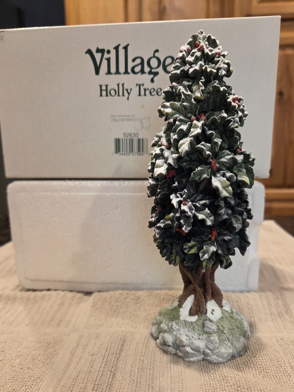 Vintage Department 56 Village Holly Tree